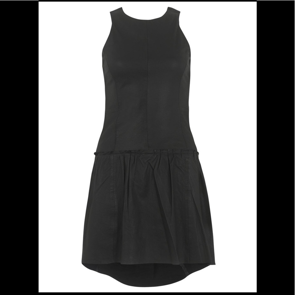 Muubaa Vela Leather Dress in Black